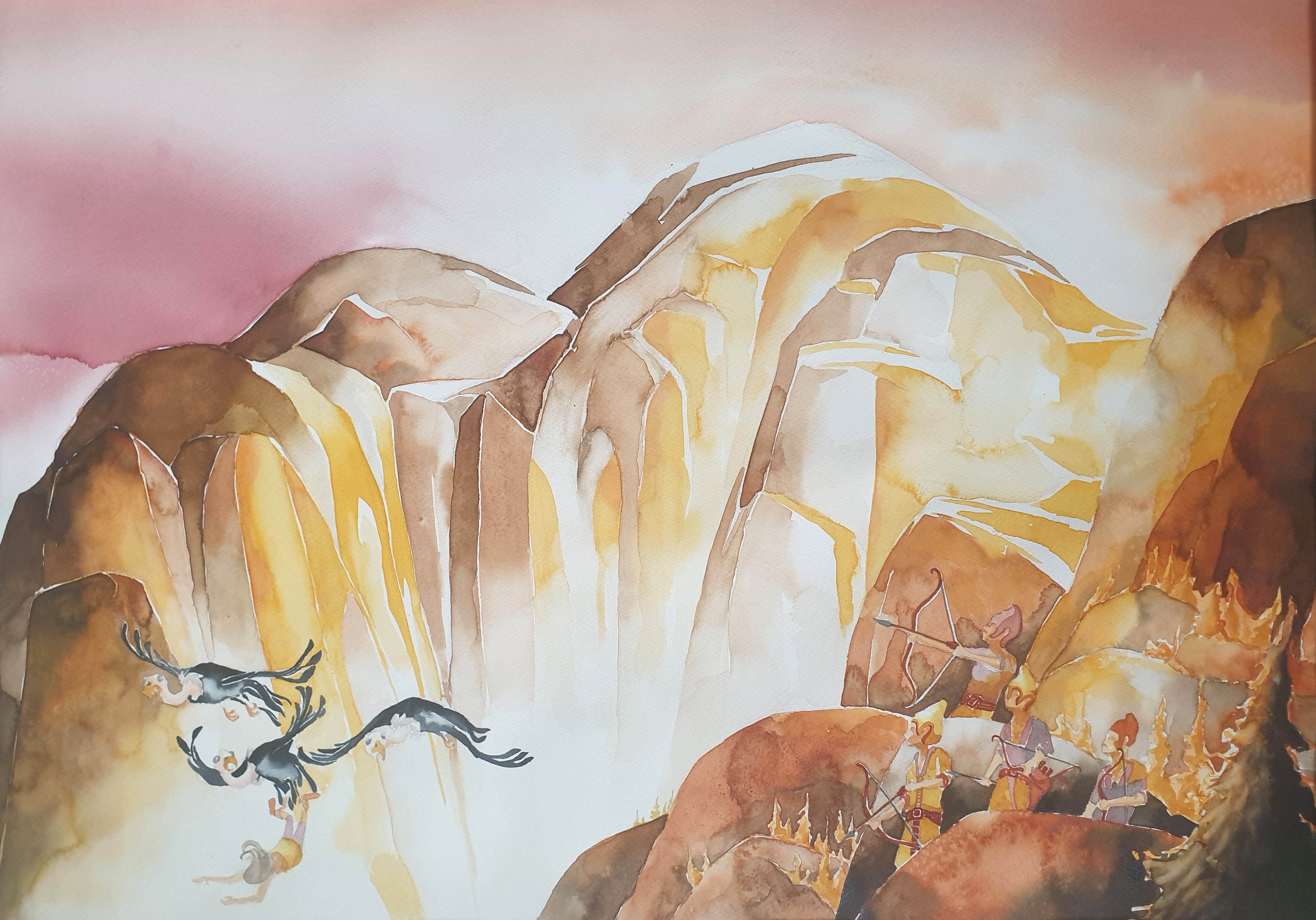 Stymfaliska fåglar, 50 x 70 cm